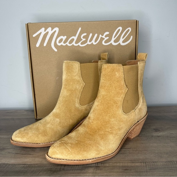 Women’s Madewell The Watkin ankle toffee boots bootie size 6.5 6 1/2 - Picture 1 of 7